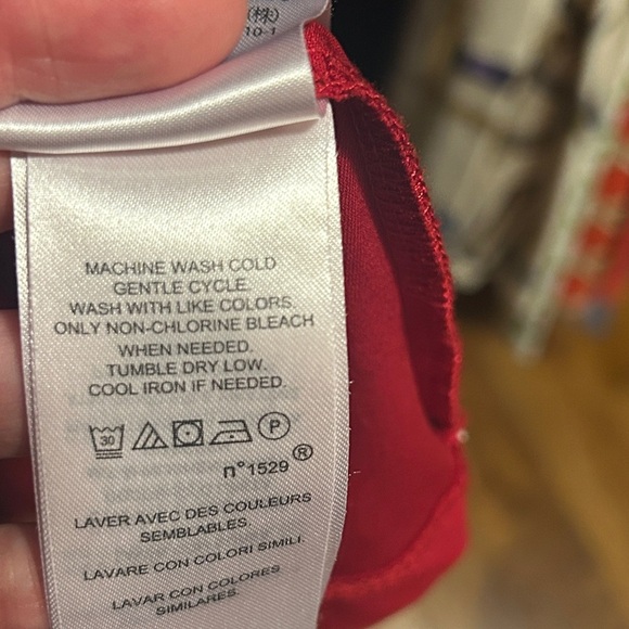 Lauren Ralph Lauren Holiday / Christmas Vibrant Red Flowy Sleeve Dress, size 10 - Picture 10 of 10
